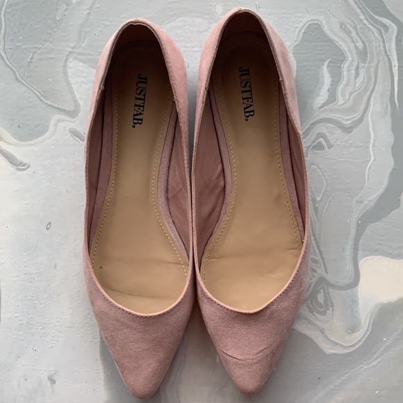 Just Fab - Pink Pointed Toe Flats - Size 9 - Picture 3 of 4